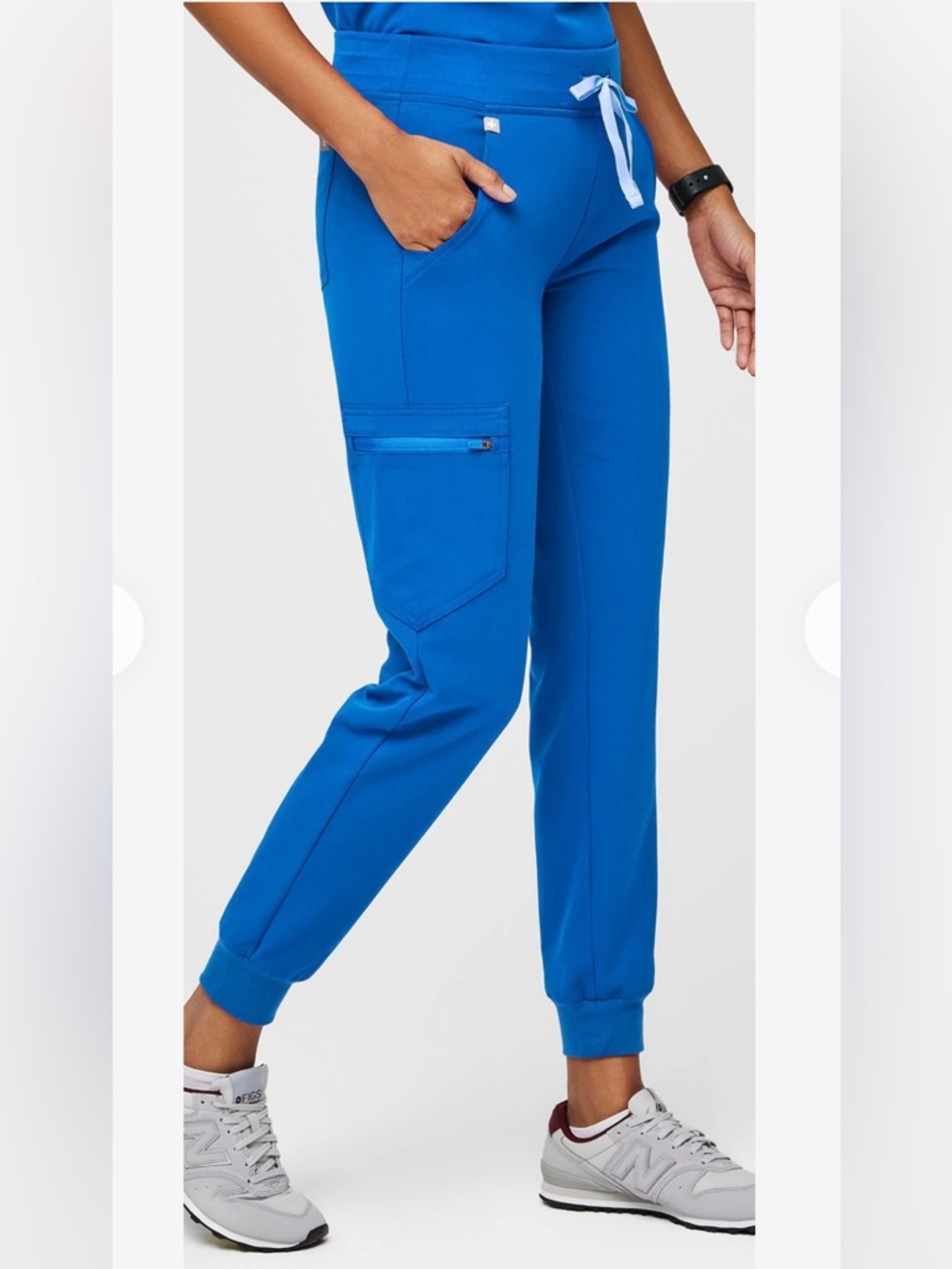 Figs Zamora Jogger Scrub Pants Royal Blue- size Medium Petite